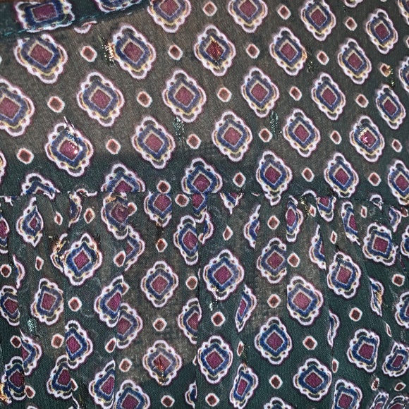 Calvin Klein Green Printed Metallic Midi Dress green Fall plus size 16 - Picture 8 of 14